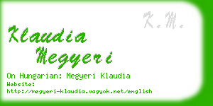 klaudia megyeri business card